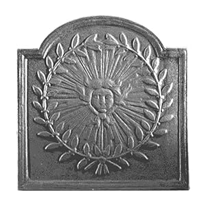 Dommartin Soleil Kaminplatte Gusseisen 40x40 cm