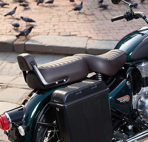 Image of Royal Enfield KXA00153 Brown Passenger Backrest Pad for Classic Reborn 350