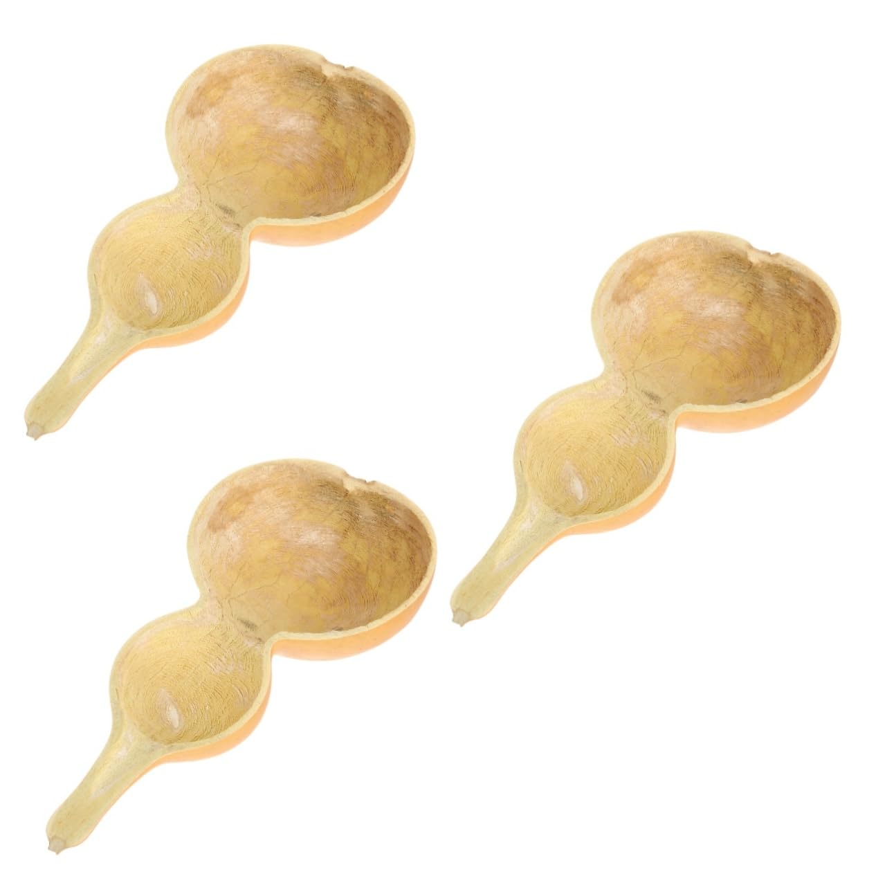 OUNONA 3stücke Chinesische Gourd Wasserkelle Für Bad Und Küche Natürliche Handgefertigte Bade-ladekelle Vielseitig Einsetzbar Für Spa Sauna Und Garten