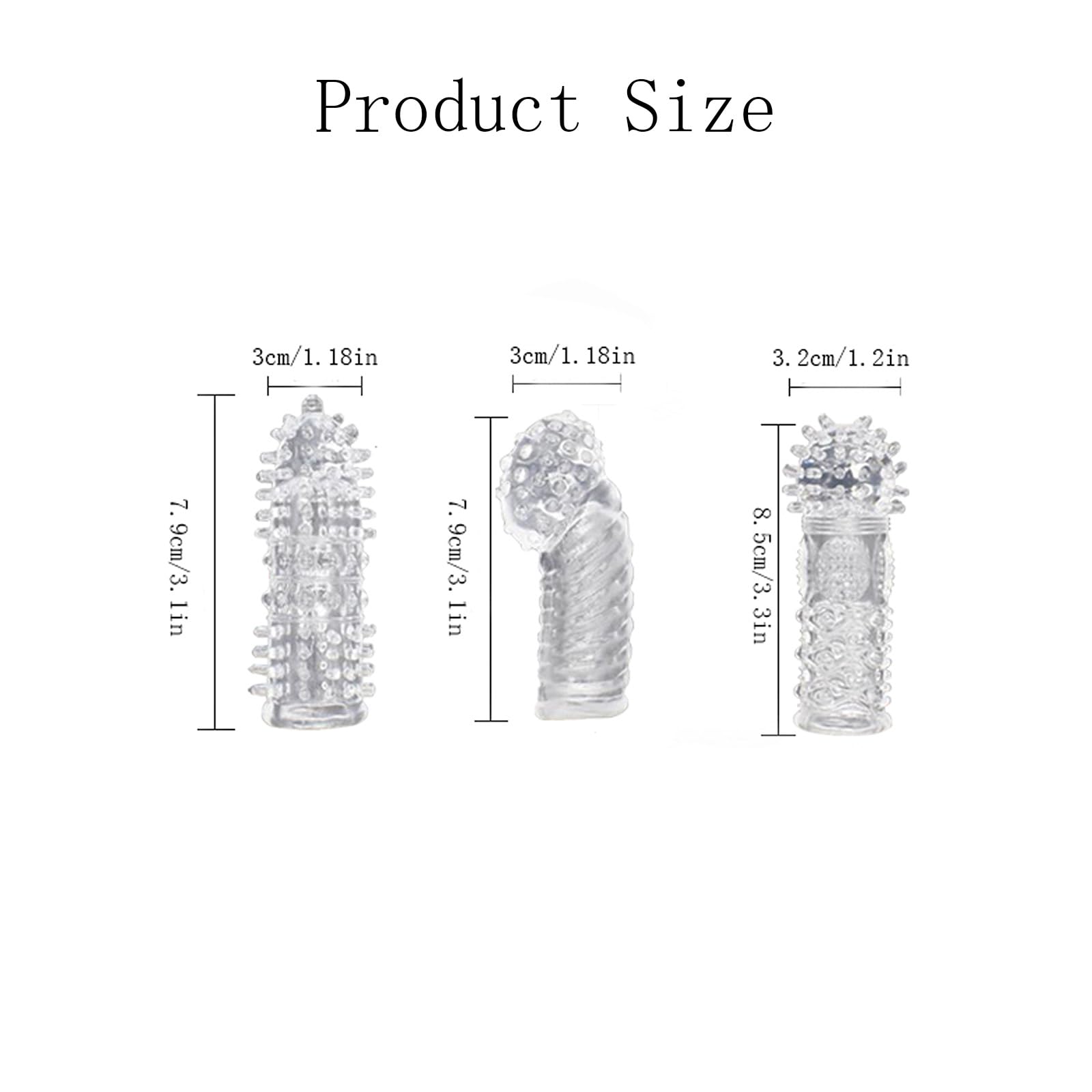 Manicotti per Dita Punto G 4 Pezzi, Manicotti per Massaggio alle Dita Giocattoli Sessuali, Copertura per Dita Impermeabile Sex Toys per Coppie, Trasparente