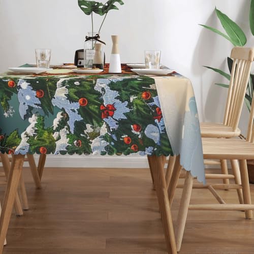 Nappe rectangulaire lavable pour protéger votre table des taches pendant les fêtes - 3