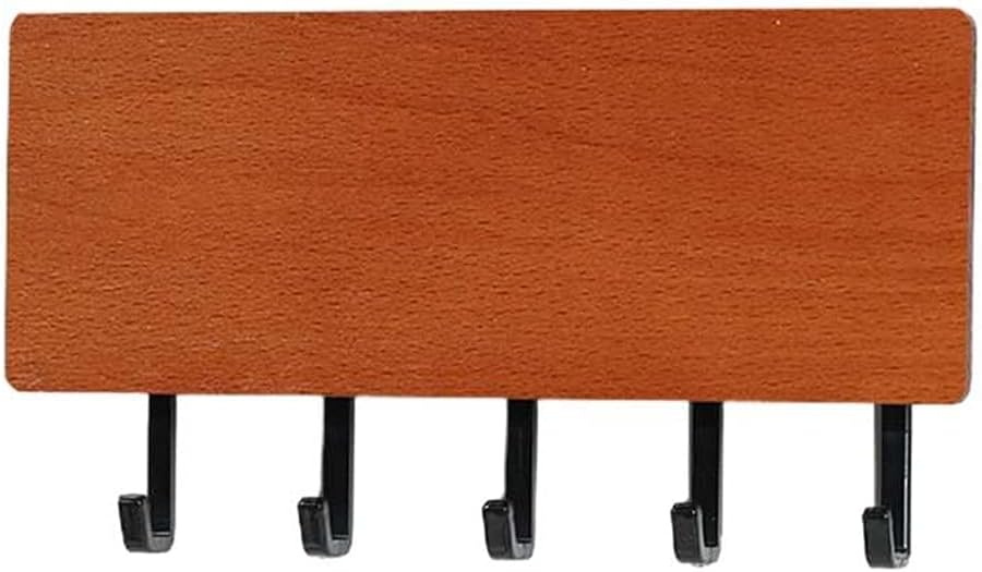 Wooden Decorative Wall Storage Box with Hook Sundries Storage Shelf Wall Hanger Organizer Key Rack Wood Wall Shelf (Color : White) (Black)