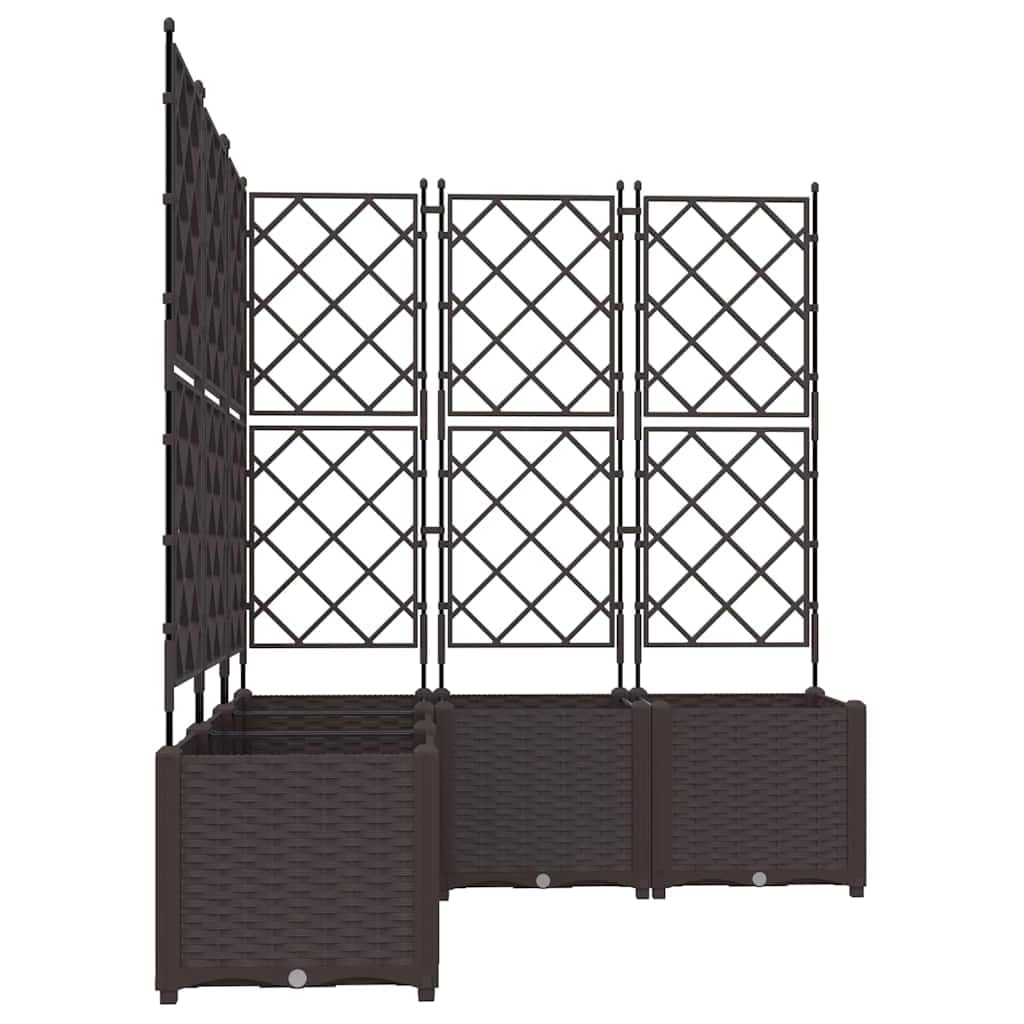 vidaXL Doniczka ogrodowa 5 szt. brązowy 120 x 120 x 143 cm PP