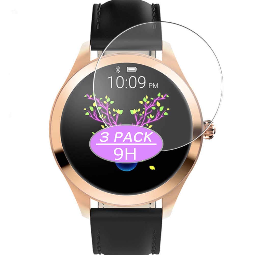 Synvy[3 Pack] Tempered Glass Screen Protector, Compatible with with CUIFULI KW10 Smartwatch Smart Watch 9H Film Protectors