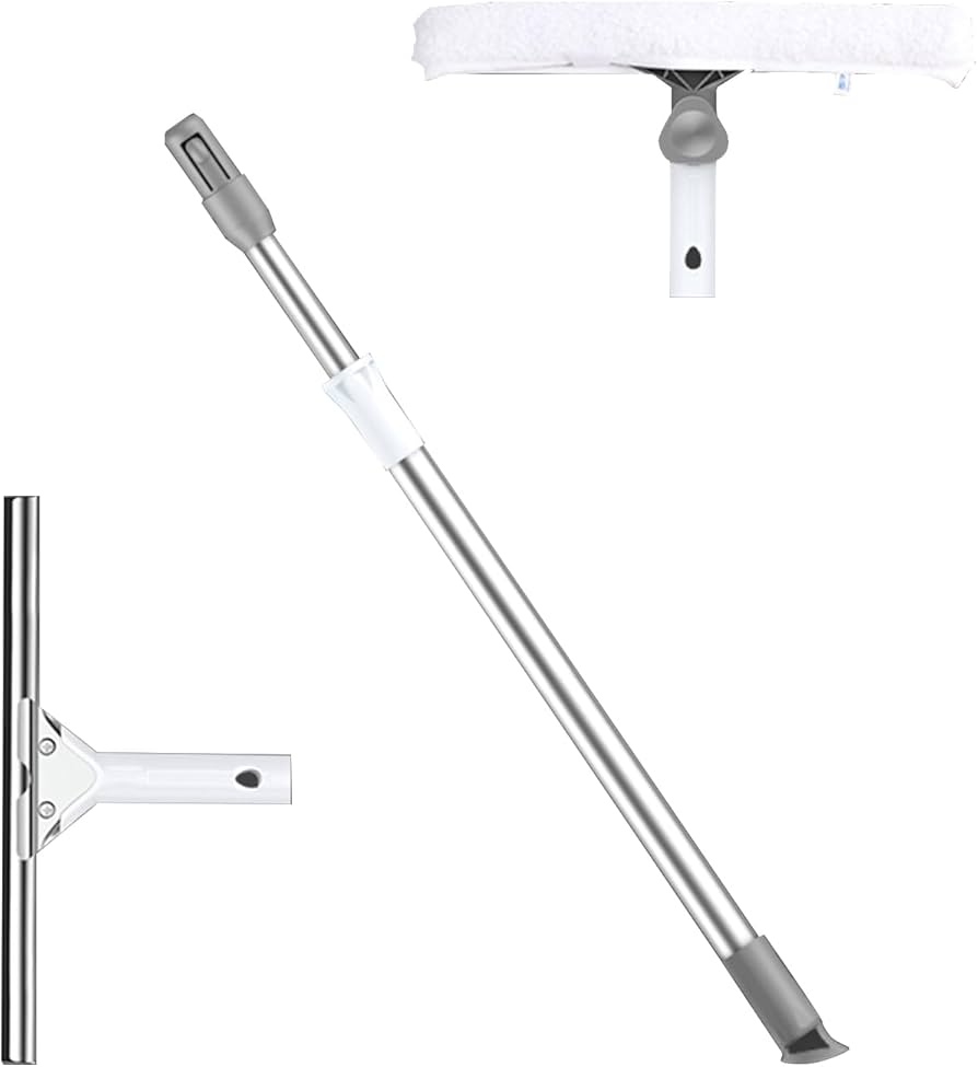 Amazon｜1.2 mステンレス鋼伸縮棒 水切りワイパー ガラス掃除
