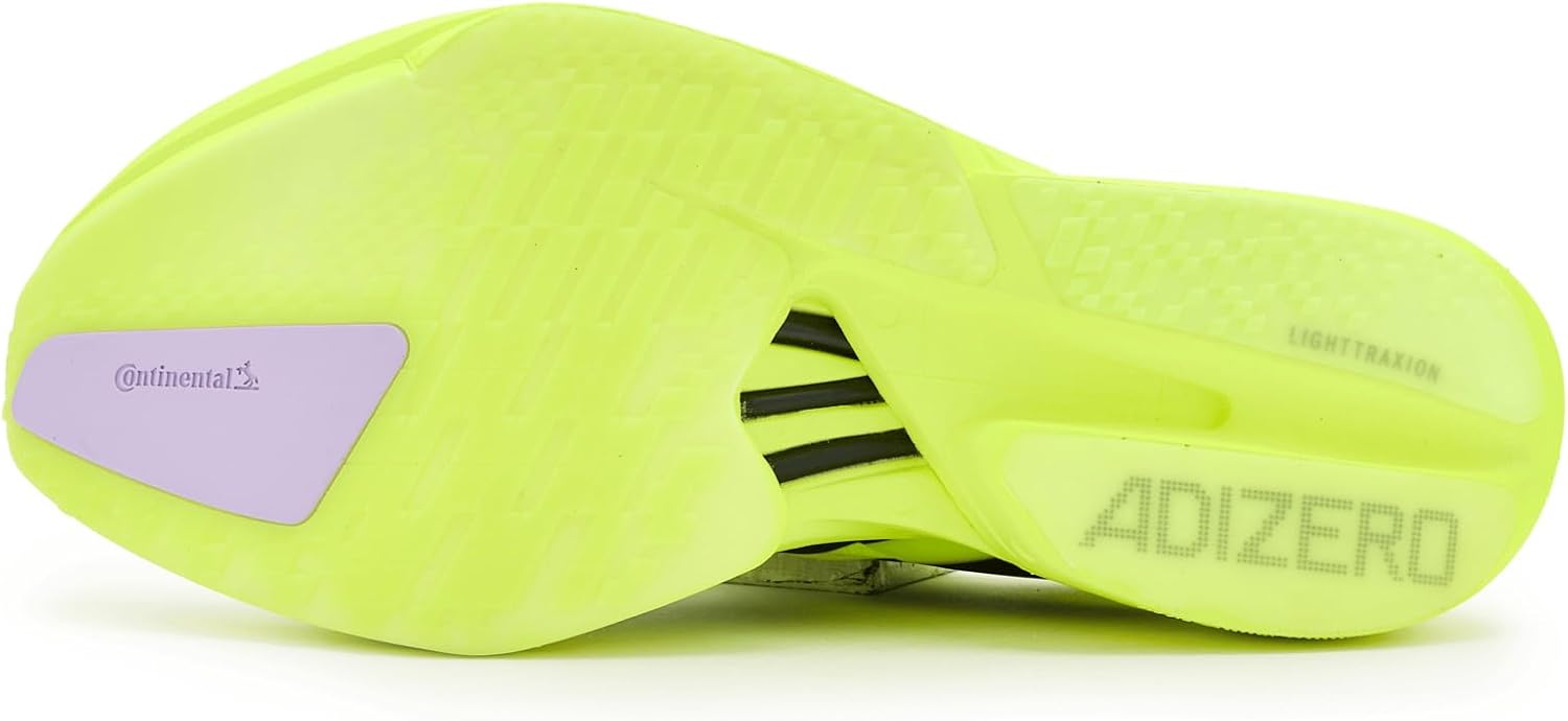 adidas Men's Adizero Adios PRO 4 M Solar yellowAurora Plum/Powder Plum 9 US