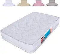 Kit Colchão Para Chiqueirinho Cercadinho Mini Berço + Jogo Cama Lençol 3 Peças 100% Algodão Percal 300 Fios 100x70x10cm - BF Colchões