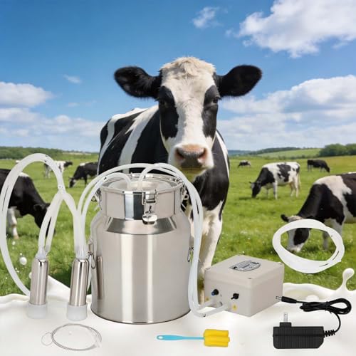 Rechargeable 14L Cow Milking Machine with Adjustable Pulsation