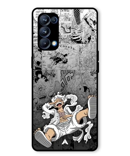 Image of Premium Anime 2 Case for Oppo Reno 5 Pro (Glossy Finish) Soft-Touch Metal TPU Back Cover, Shockproof, Designer, Aesthetic Mobile Phone Case