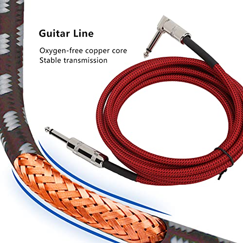 Cabo de amplificador, cabo de áudio com manga de PVC linha de guitarra para ensaio de banda para áud