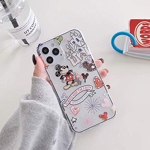 Ifilove For Iphone 12 Pro Max Case, Boys Girls Kids Cute Cartoon Mickey Mouse Castle Character Slim Soft Tpu Clear Protective Case Cover For Iphone 12 Pro Max 6.7 Inch (Mickey Castle) #TOP2