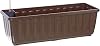 Dehner Aqua-Flor Plus Flower Box with Irrigation System Approx. 97.5 x 22 x 19 cm Plastic Brown