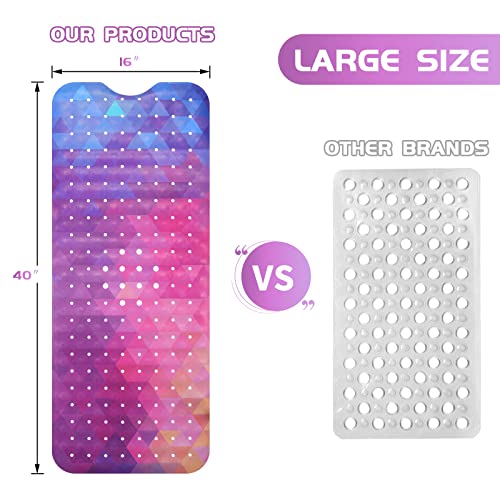 Reetual Bathtub Mat Non Slip Bath Mats For Bathroom. Kawaii Bath Mat. 40X16In Extra Long Bath Mat For Tub With 200 Suction Cups And Large Drainage Holes. Nonslip Quality Bath Mats And Bathtub Decor #TOP3