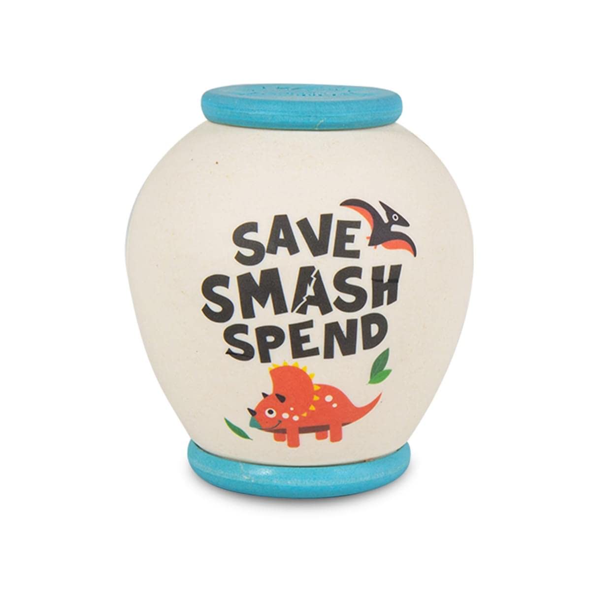 History & Heraldry Personalised Bamboo Smash Pot Money box (Dinosaur blank with sticker)