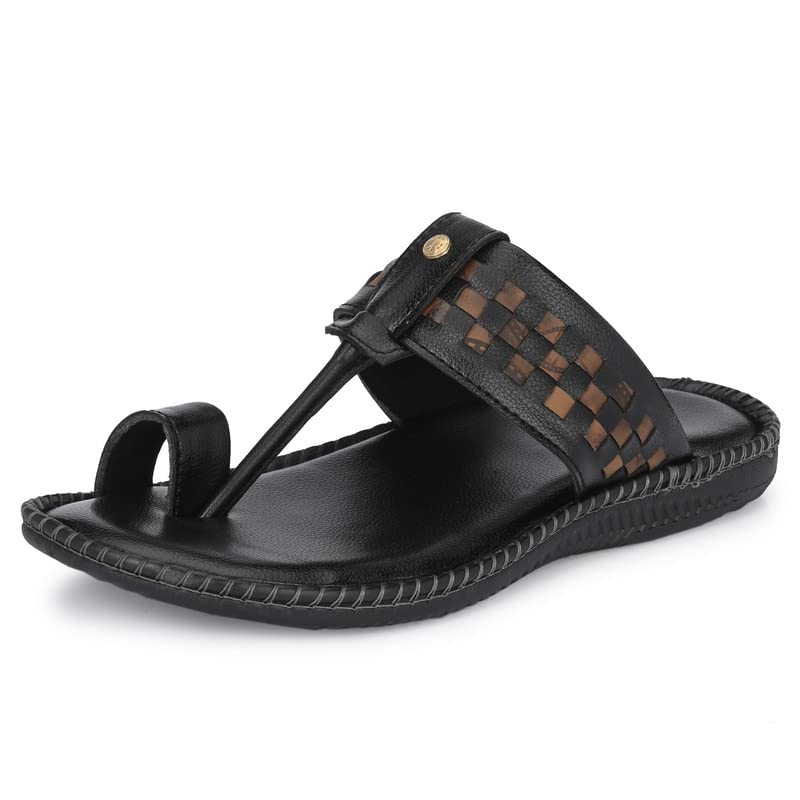 AZZARO BLACK Men Ethnic Comfort Sandals/Slipper(Black,7 UK) (B0BXMHBVQZ) Amazon Price History, Amazon Price Tracker