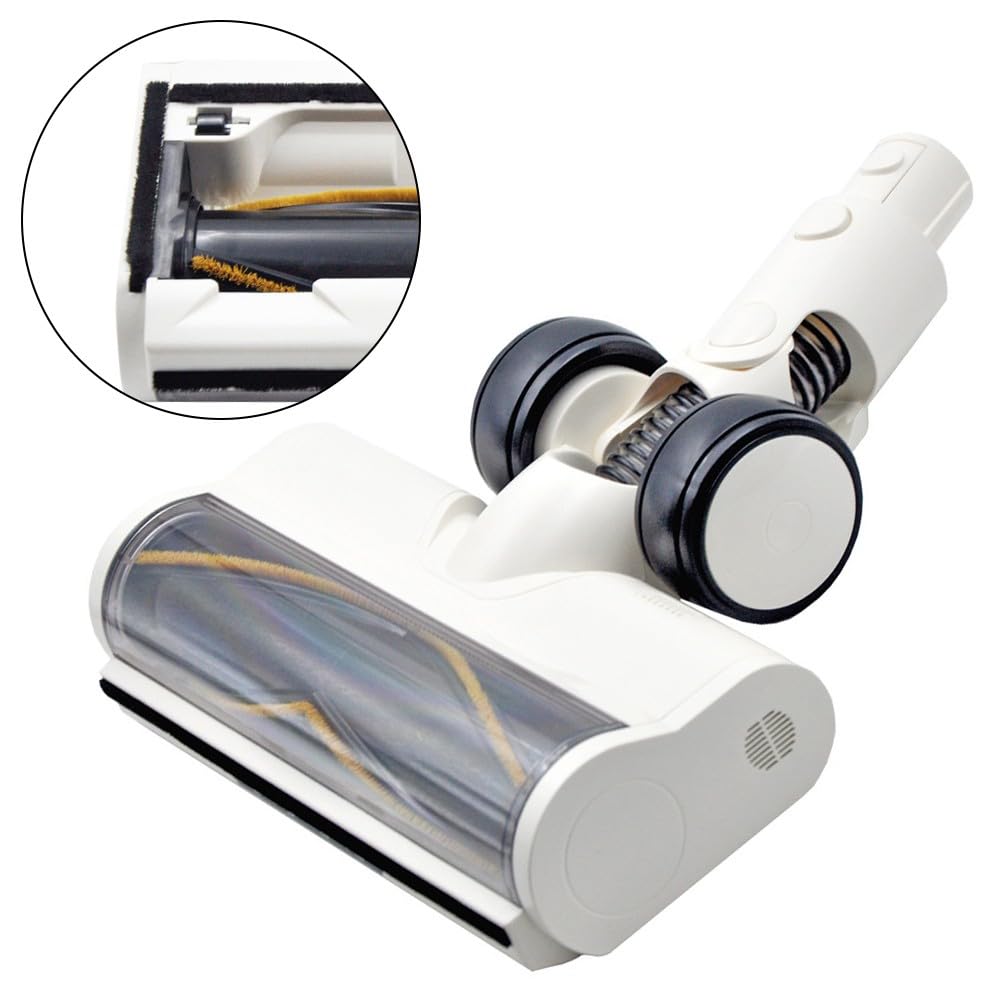 Cepillo de suelo de repuesto para aspiradora R10/T20/T30, cepillo eléctrico principal con construcción robusta para limpieza profunda en suelos duros y alfombras, fácil cambio, color blanco