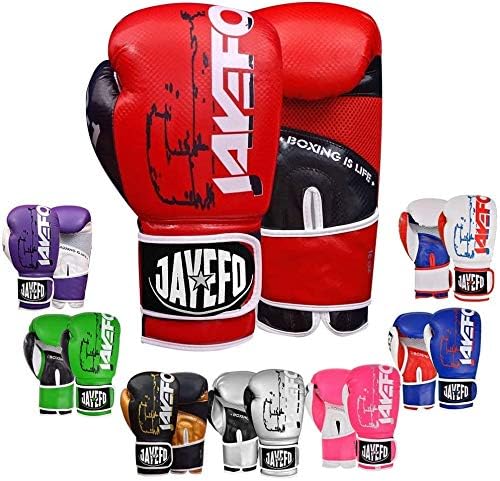 Jayefo Boxing Gloves Men, Women and Kids 2022 - Vegan Leather Sparring Gloves for Boxing, Kick Boxing, Muay Thai and MMA - Beginners Heavy Bag Training Gloves for Punching Bag