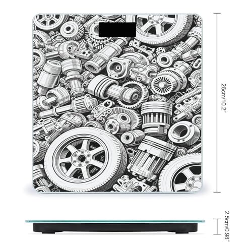 Báscula Digital de Baño de Vidrio Templado 400lb miniatura 2