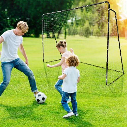 Bonnlo Grand But de Foot 300x200x120 cm Cage de Foot Stable Filet à Mailles Serrées Noir