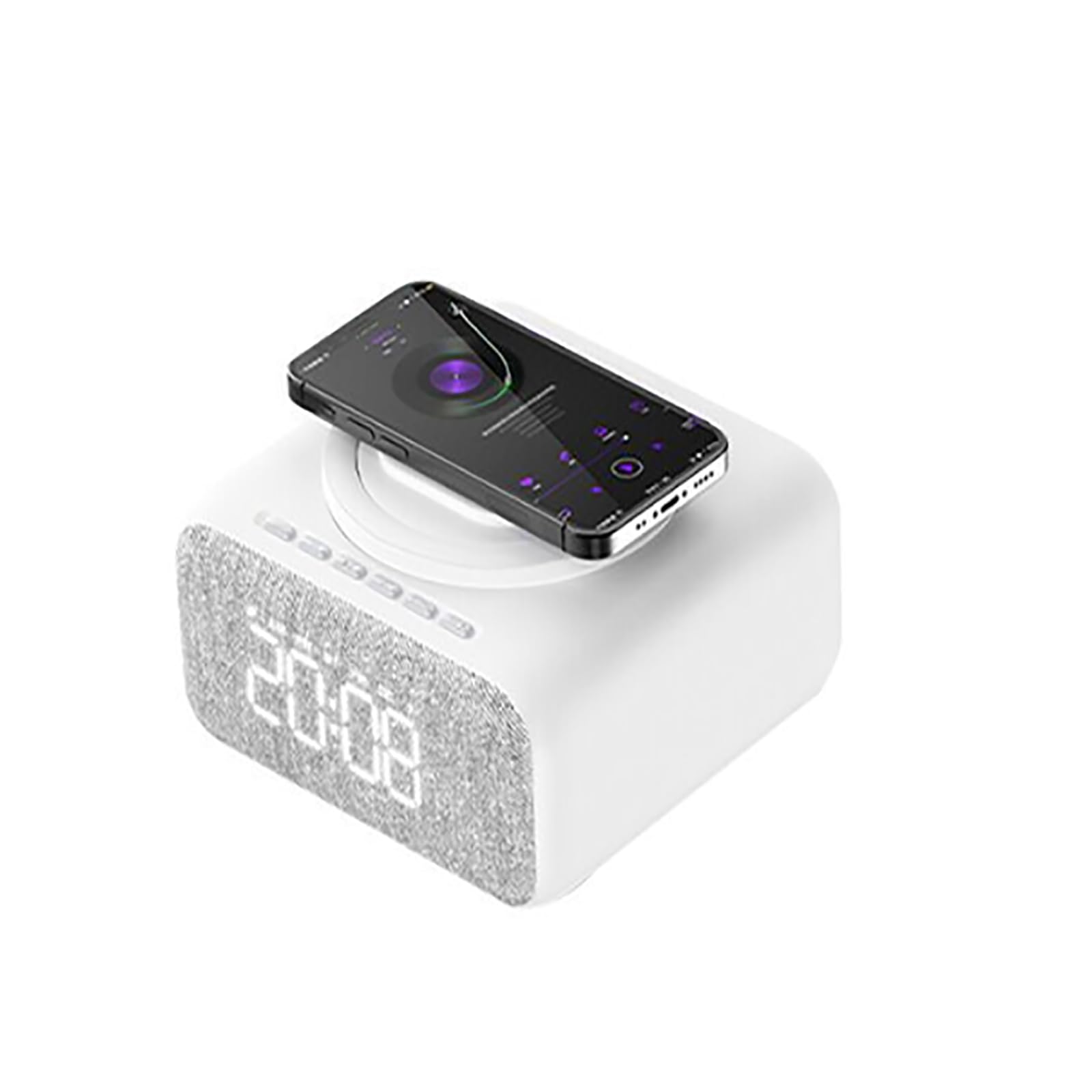 Radio-réveil, Haut-parleur Bluetooth Avec Réveil Numérique 10 W, Radio-réveil FM, Affichage LED Miroir, Support De Téléphone Portable Réglable Et Facile À Utiliser, Pour Chambre, Maison, Adaptateur