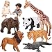 HERSITY Figure Animali della Giungla Realistico Animali Foresta Giocattoli Gioco Regalo per Feste Bambini