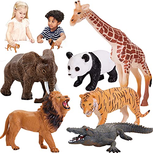 HERSITY Figuras Animales del Bosque Juguete Colección de Animales de la Selva Regalo Fiesta para Niños Niñas 3 4 5 Años