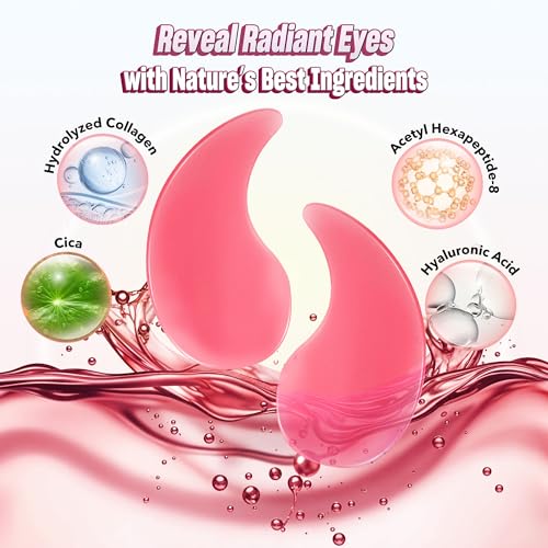 Image of NAZANO Under Eye Patches - 60 Pack Eye Masks | for Puffy Eyes, Dark Circles, Bags & Wrinkles with Collagen & Hyaluronic Acid - Eye Care Pads for Daily Skincare (Pink)