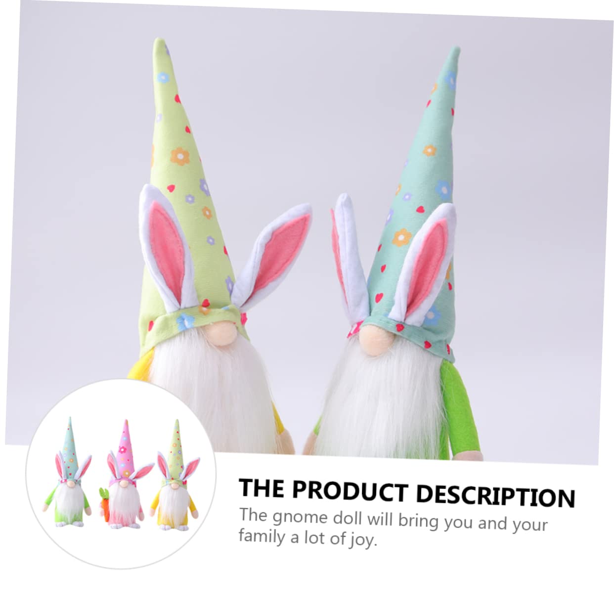 ABOOFAN 2 Sätze Osterpuppe Figur Babypuppe Osterhasen- Zwerge Plüsch Hasenpuppe Büro Dekoration Kaninchenzwergpuppendekoration GNOME Puppe Tischdekoration Acryl 3 Stück * 2