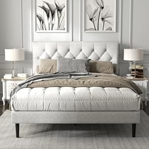 Queen Size Platform Bed Frame with ...