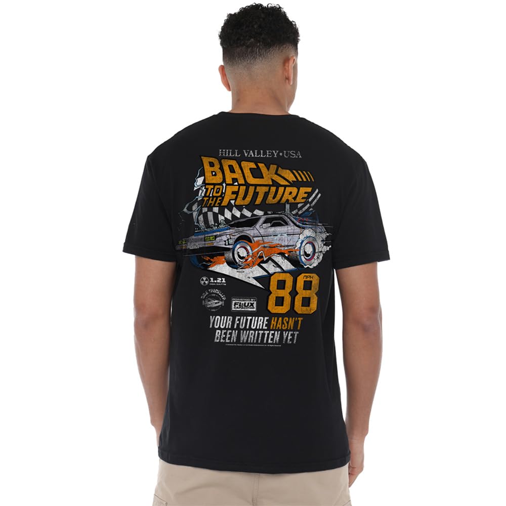 Back to The Future Racing 88Mph Back Unisex T Shirt, Black, Medium