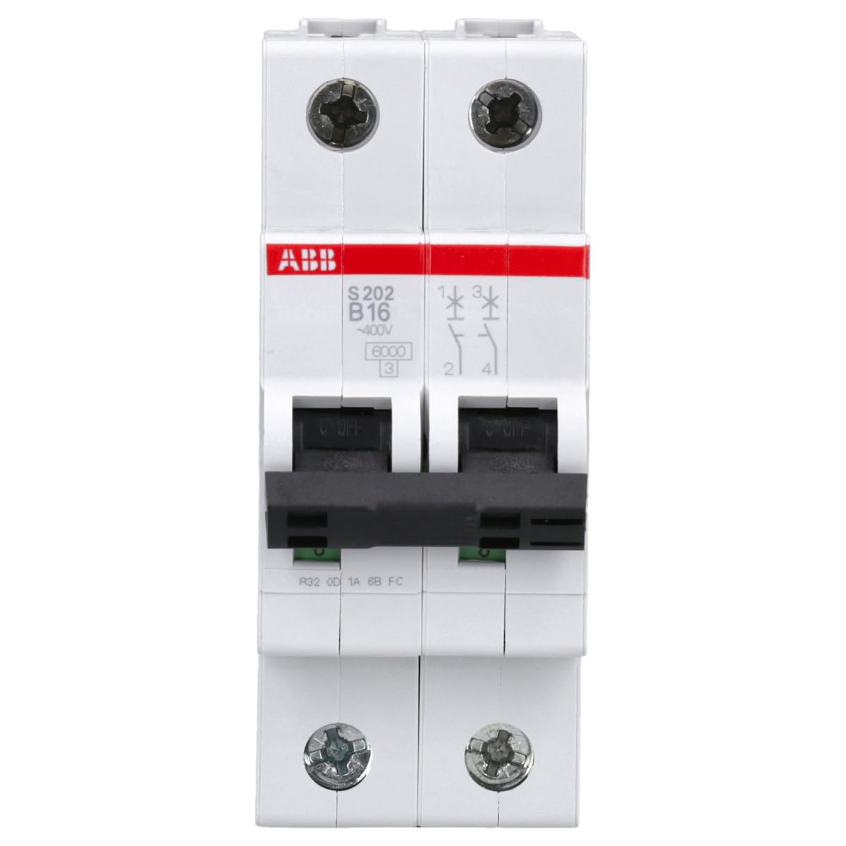 ABB S202M-B16 Sicherungsautomat - S200M - 2P - 16 A - B(AC) 10 kA 2CDS272001R0165