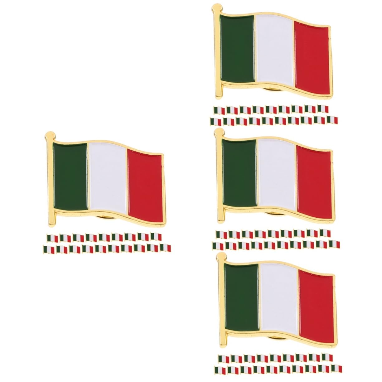 VALICLUD 40 Stück Italienische Flagge Brosche Herren Anzug Pin Schal Brosche Pin Patriotisches Abzeichen Flagge Pin Kleidung Abzeichen Italienische Brosche Pin Italien Pin Nationalflagge