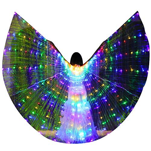 MISI CHAO LED Belly Dance Light Up Isis Wing Glow Angel Dancing Wings Party Club Wear