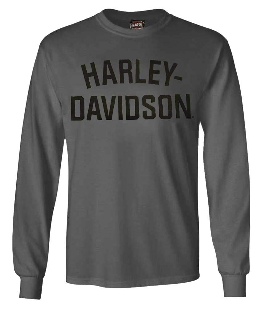 Harley-Davidson Men's T-Shirt, Long Sleeve Tee, Heritage H-D Gray 30296638