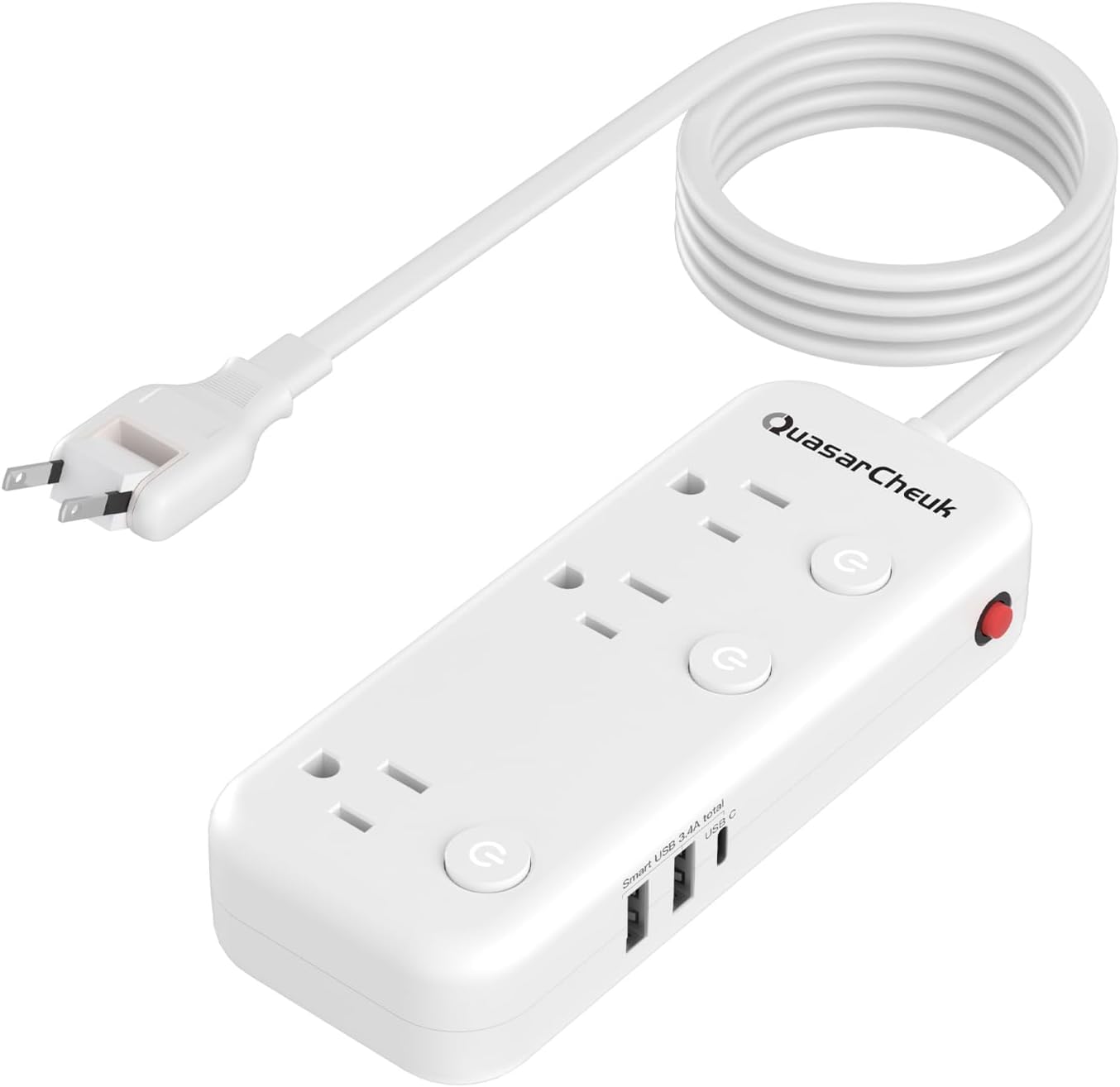 2 Prong Power Strip, 2 Prong to 3 Prong Outlet Adapter, 2