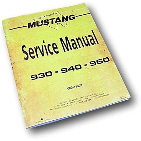 Mustang 930 940 960 Skidsteer Loader Service Repair Manual Technical Shop Book Patio Lawn Garden