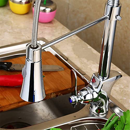 Robinet d'évier design chromé avec mitigeur à ressort - 4