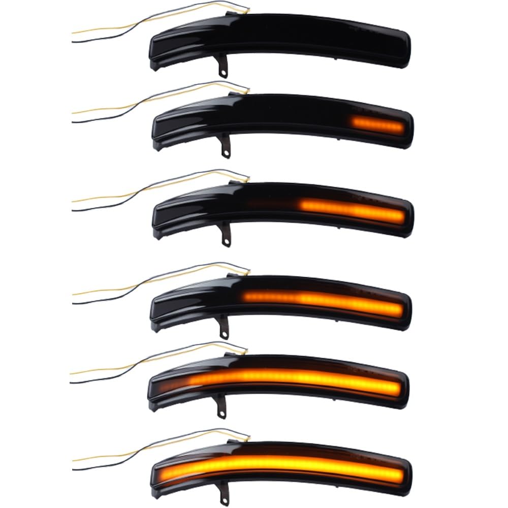 SYLTER Intermitentes AutomóViles Luz Señal Giro Espejo Lateral Luces Led Señal Giro Ámbar Dinámicas con Lente Ahumada para Ford para Explorer 2011-2019 Accesorios Coche Intermitente Espejo Lateral