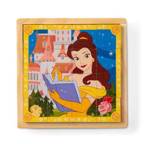 Image of Melissa & Doug Disney Princess Wooden Toy Cube Puzzle Blocks for Boys and for Girls 3+ - FSC Certified
