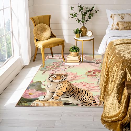 Image of ishro home Premium Carpet for Hall | Rugs for Living Room | Love at First Sight Carpet | Anti-Skid | Machine Washable | Non-Shedding|Non- Fading| (Strength of Love, 7' x 5' (Rectangular))