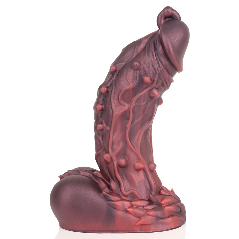 10.8" Nothosaur ăOakăHuge Thick Dildo, Realistic Silicone Dildos with Strong Suction Cup Anal Play, G-spot Giant Dildo Anal Sex Toys for Women and Men, XXL: XL Rust Red