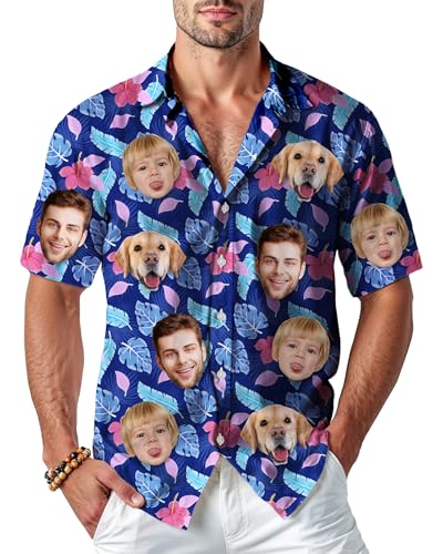Funny Heart Custom Face Hawaiian Shirt, Valentine's Day Gift