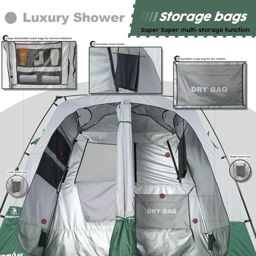 Porayhut Deluxe 2-Room Shower Tent