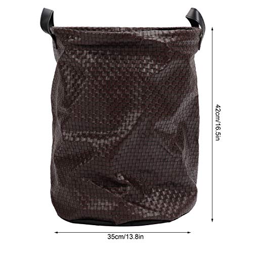 Fishawk Cesta de armazenamento, cesta de roupas, café, dobrável, grande capacidade com cordão, capa