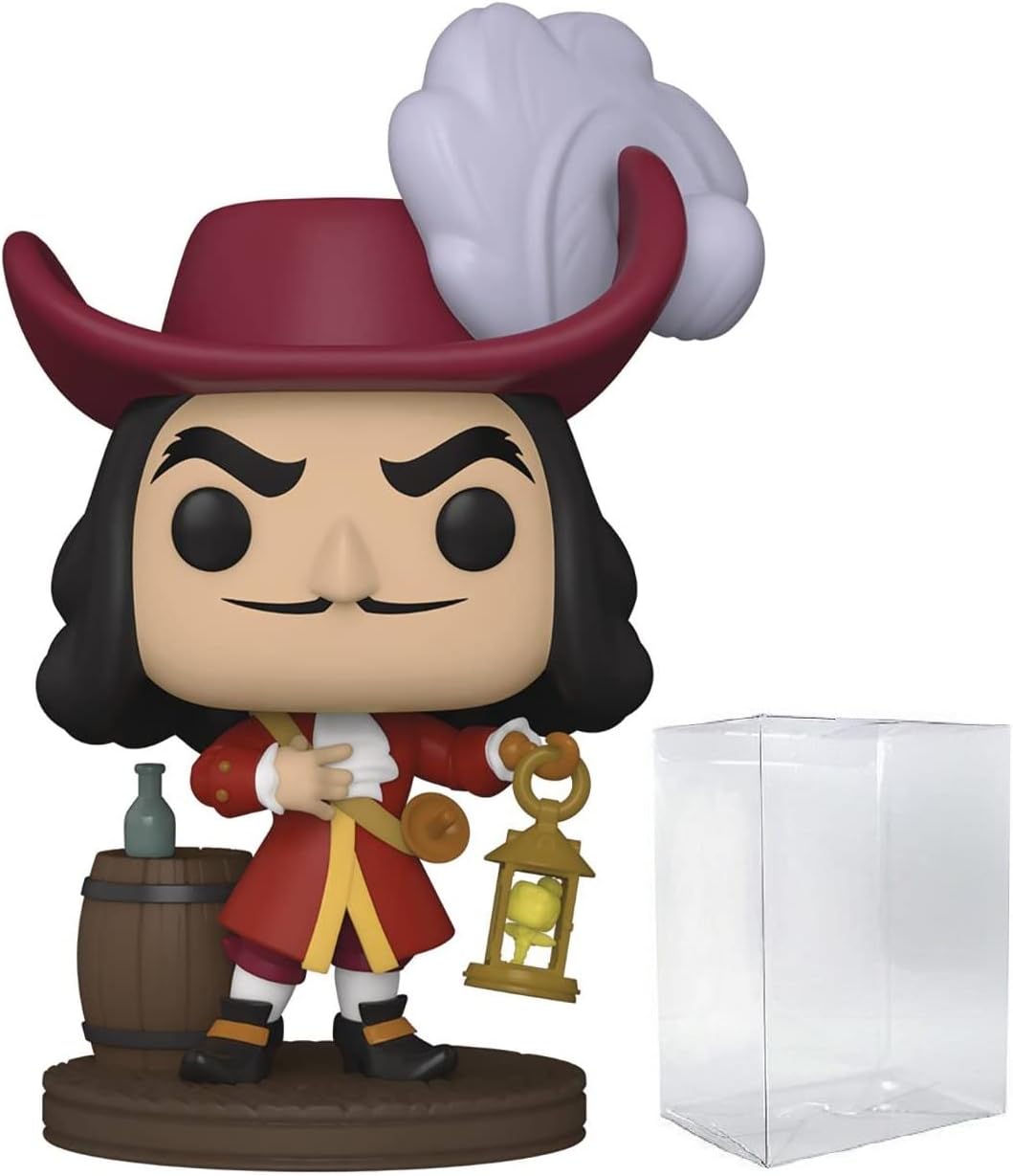 POP Disney: Villains - Captain Hook Funko Vinyl Figure (Bundled with Compatible Box Protector Case), Multicolored, 3.75 inches