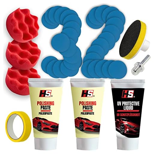 Pulir faros coche - Kit de polímero líquido para faros HS - Kit pulir faros coche completo para restauración de faros de coche - Kit de pulimento faros coche