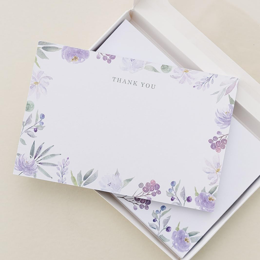 Gooji 4x6 Meadow Bloom Thank You Cards With Envelopes