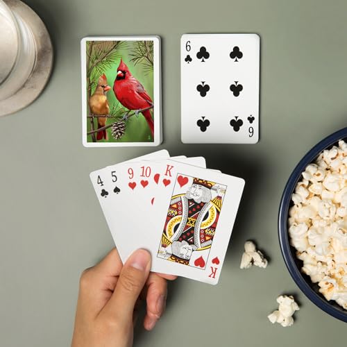 Cartas Lantern Press Cardinals in Summer, 52 cartas póker miniatura 2