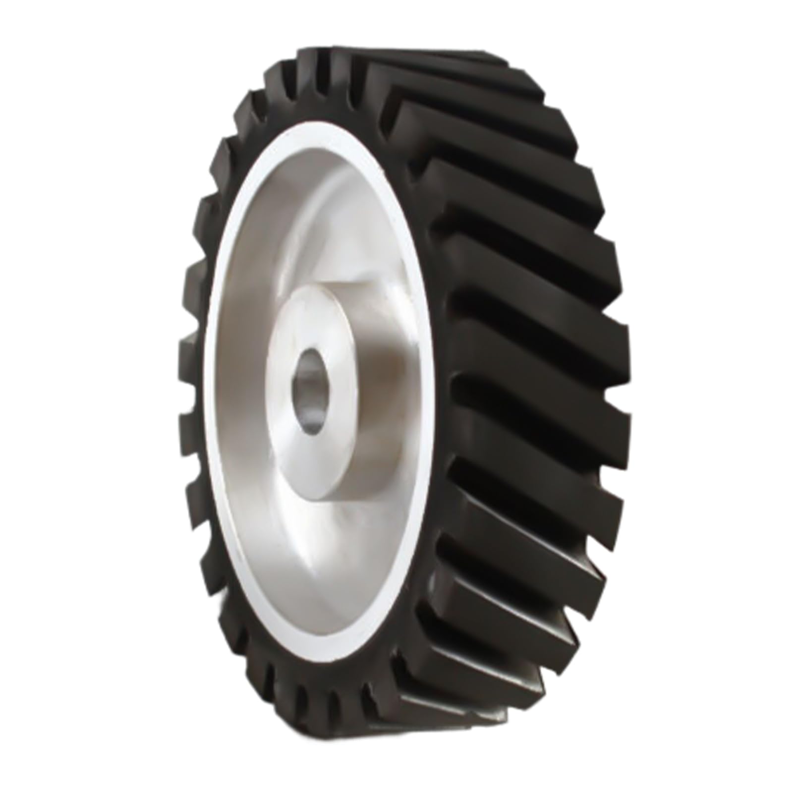 Ruota di contatto in gomma da 200 mm x 50 mm, ruota di contatto in gomma per levigatrice a nastro, levigatura, lucidatura, rimozione dello sporco in gruppi e utensili