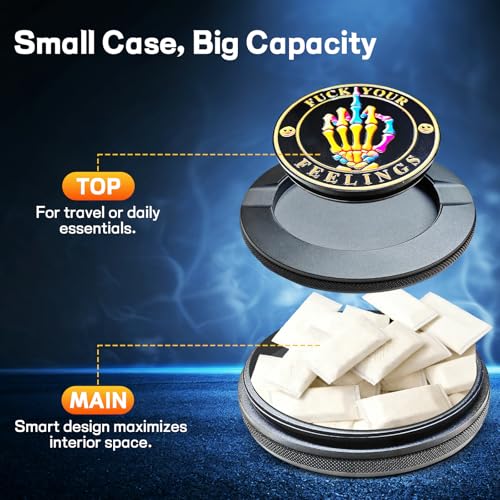 Image of Metal Can | Metal Container | Pouch Container | Small Storage Tin (Bone Hand)